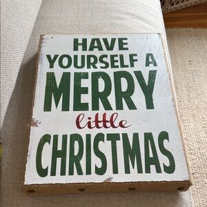 Green and Red Christmas Wall Sign